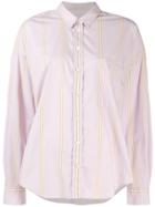 Closed Striped Button Shirt - Pink