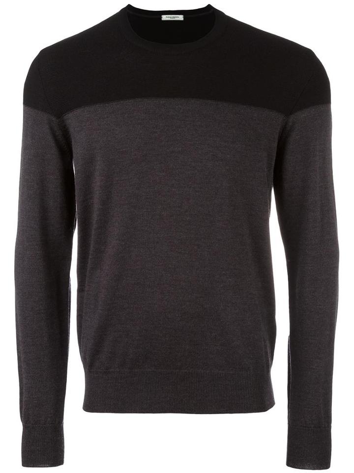 Paolo Pecora Crew Neck Jumper, Men's, Size: Large, Grey, Virgin Wool