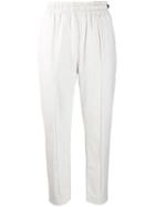 Nude Cropped Trousers - White