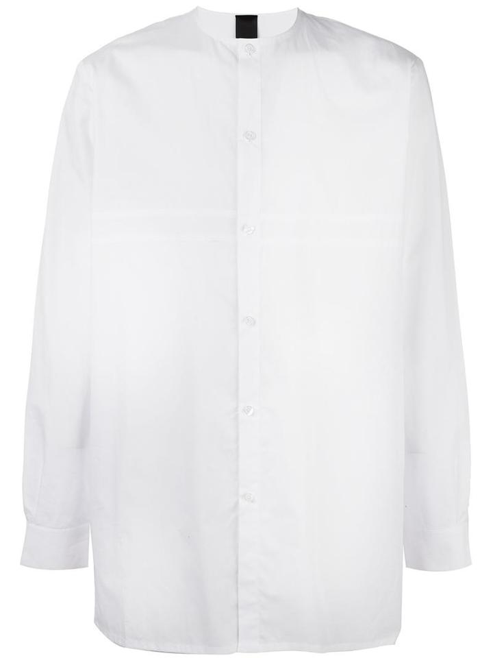 Odeur Oversized Collarless Shirt, Adult Unisex, Size: Large, White, Cotton