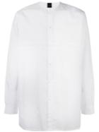 Odeur Oversized Collarless Shirt, Adult Unisex, Size: Large, White, Cotton