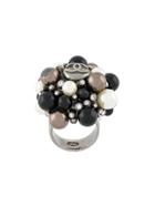 Chanel Vintage Pearl-embellished Ring - Metallic