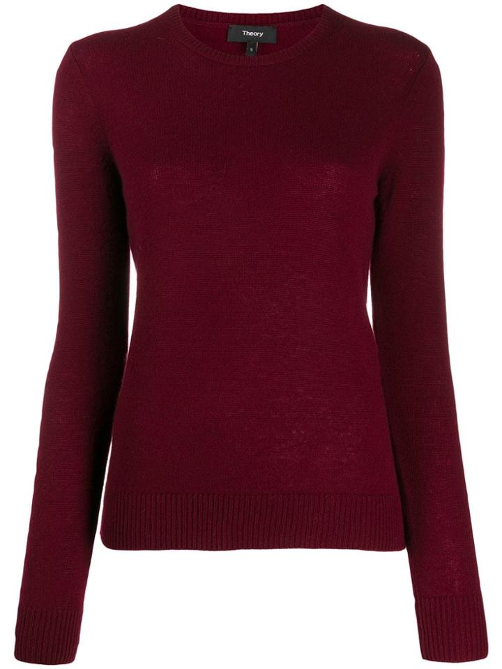 Theory Crewneck Sweater - Red