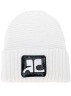 Courrèges Logo Patch Beanie - White