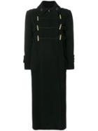 Nina Ricci Long Monogram Collar Coat - Black