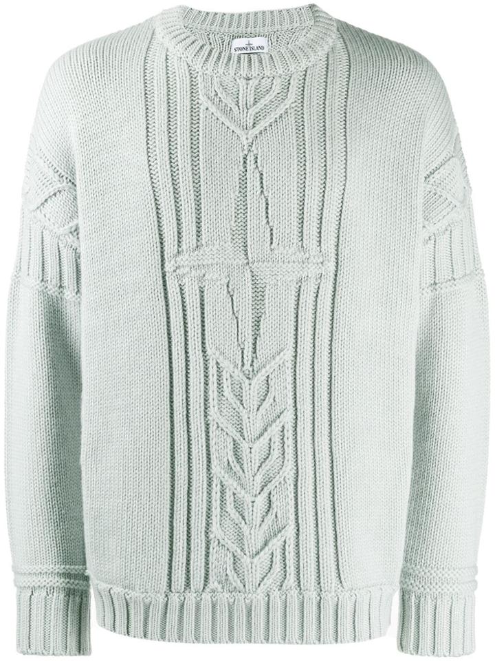 Stone Island Ribbed Sweatshirt - Blue