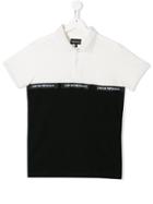 Emporio Armani Kids Contrast Polo Shirt - Black