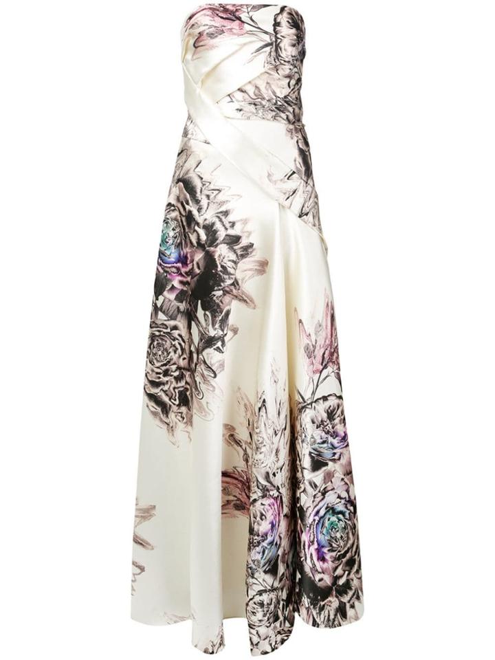Rubin Singer Strapless Hand Draped Gown - White