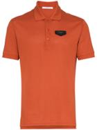 Givenchy Logo Patch Polo Top - Yellow & Orange
