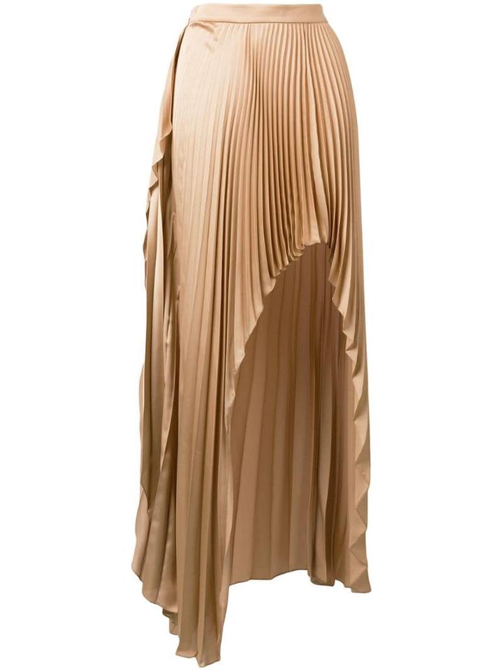 Stella Mccartney Asymmetric Pleated Skirt - Neutrals