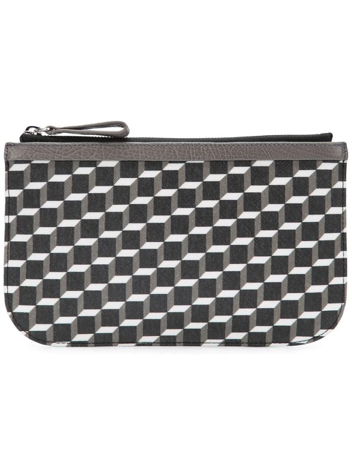 Pierre Hardy Cube Perspective Printed Clutch - Black