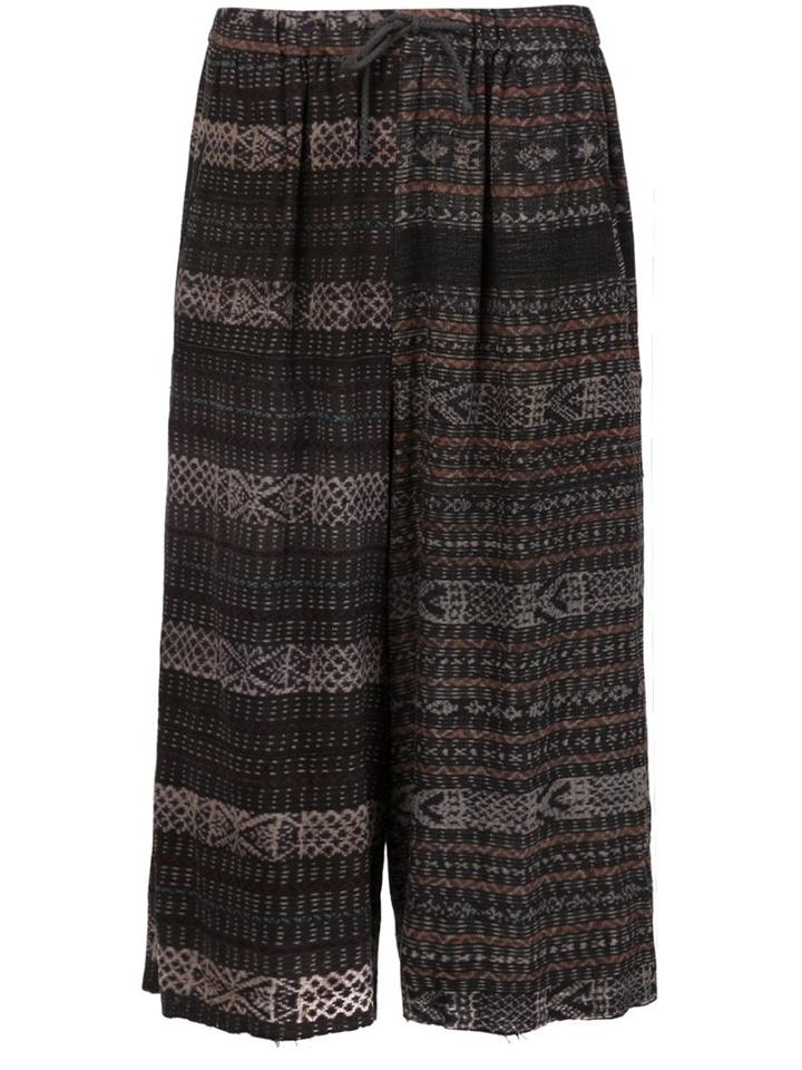 Baja East Patterned Knit Culottes, Women's, Size: 1, Brown, Cotton