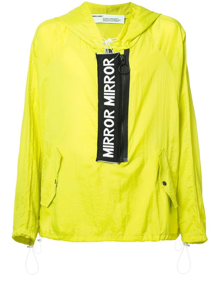 Off-white Mirror Mirror Anorak Jacket, Men's, Size: Small, Yellow/orange, Polyamide