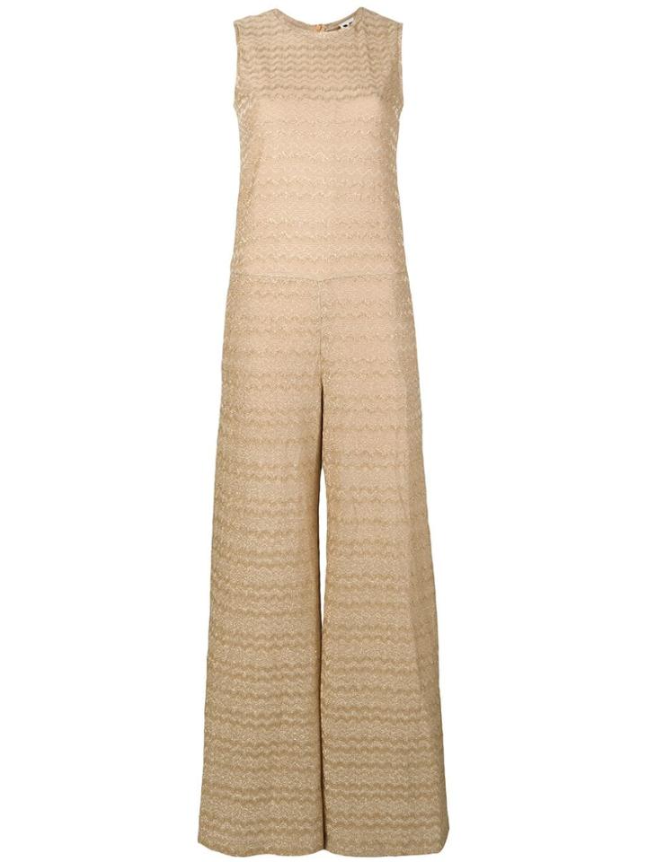 M Missoni Wave Pattern Jumpsuit - Yellow