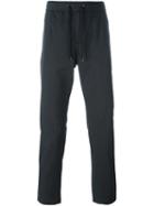 Dolce & Gabbana Slim Fit Trousers, Men's, Size: 50, Grey, Cotton/calf Leather/spandex/elastane/virgin Wool