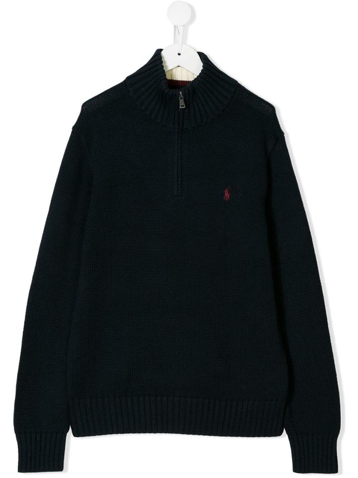 Ralph Lauren Kids Teen Embroidered Logo Jumper - Blue