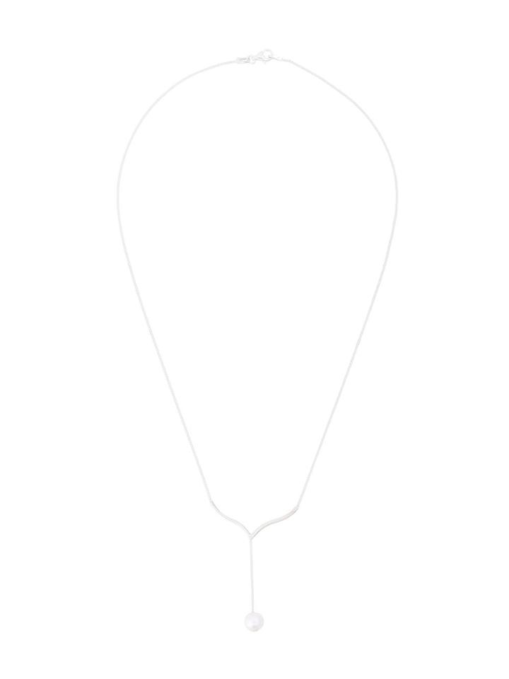Natasha Schweitzer Delphine Pearl Drop Necklace - Metallic