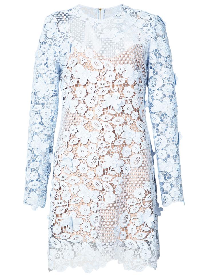 Self-portrait Lace Shift Dress - Blue