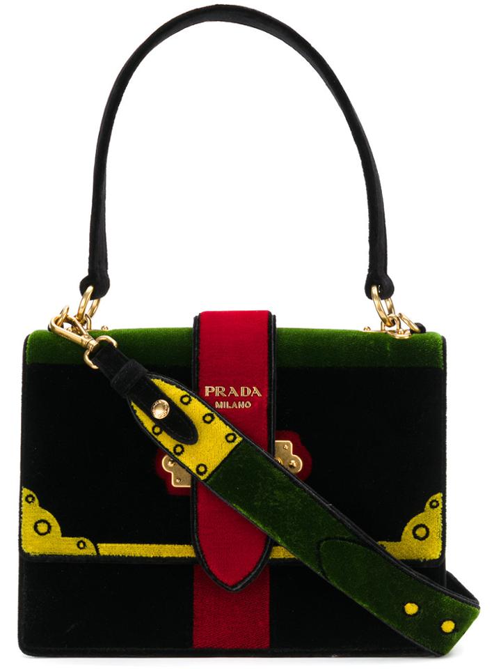 Prada Trompe L'oeil Shoulder Bag - Black