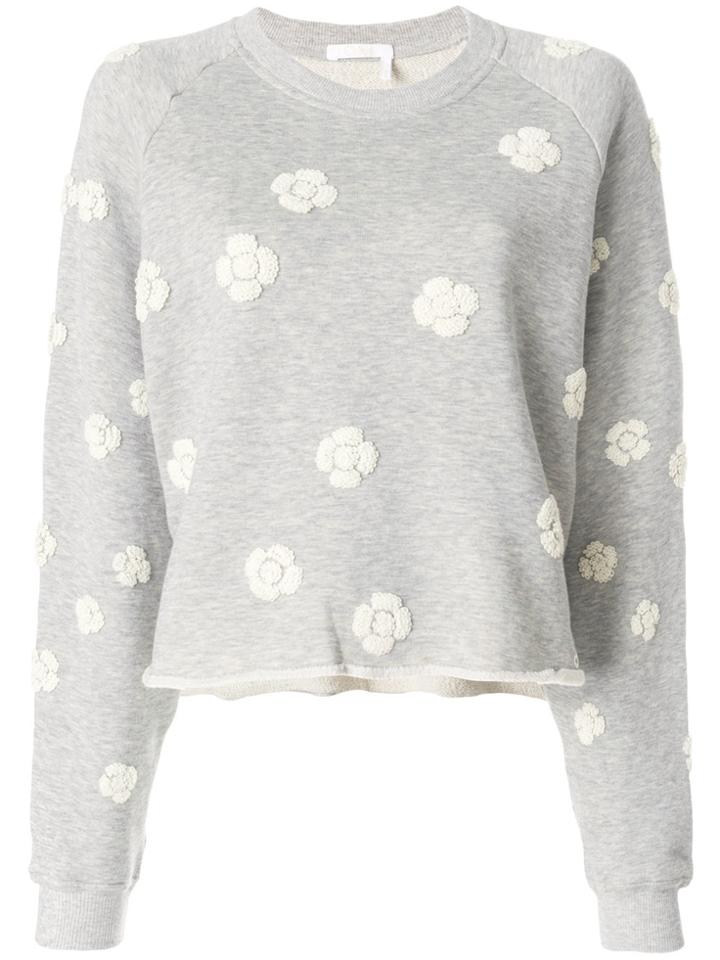 Chloé Terry Loop Daisy Sweatshirt - Grey