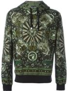 Dolce & Gabbana Carretto Siciliano Print Hoodie, Men's, Size: 46, Green, Cotton