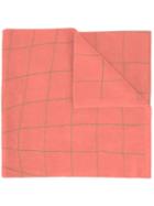 Umd - Cashmere 'grid' Knit Scarf - Women - Cashmere - One Size, Pink/purple, Cashmere