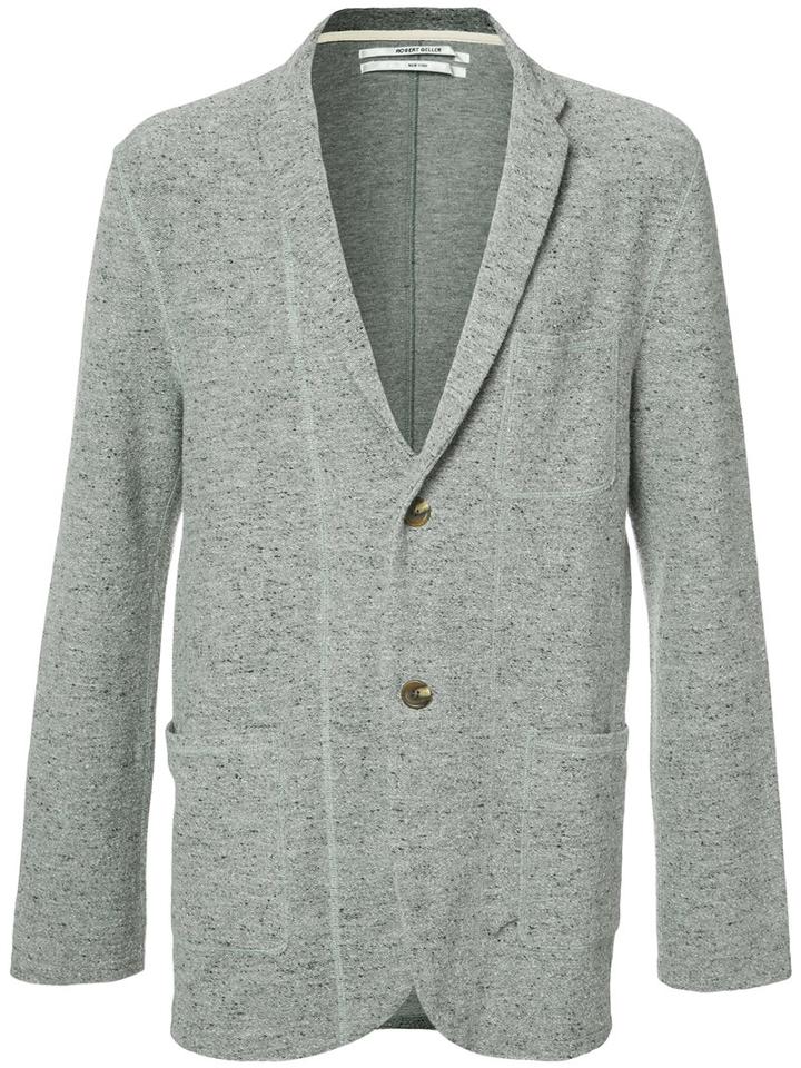 Robert Geller Plain Blazer, Men's, Size: 50, Grey, Cotton/acrylic/polyester