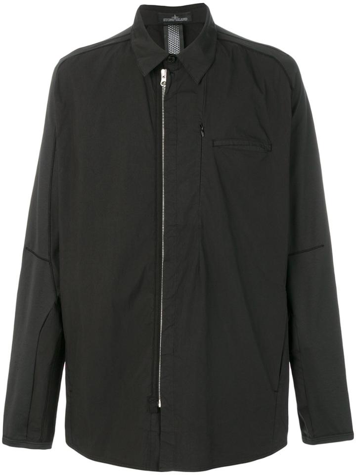 Stone Island Shadow Project Zipped Shirt - Black