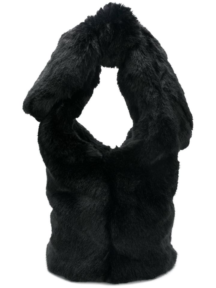 Simone Rocha Faux Fur Tote Bag - Black