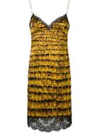 Versace Crocodile Scale Print Dress - Yellow & Orange