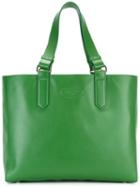 Lanvin Logo Embossed Tote, Women's, Green, Leather