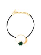 Marni Embellished Disk Necklace, Women's, Black