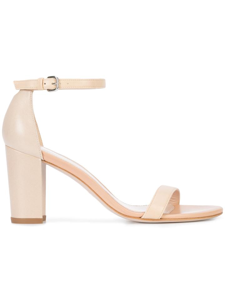 Stuart Weitzman Chunky Heel Sandals - Nude & Neutrals
