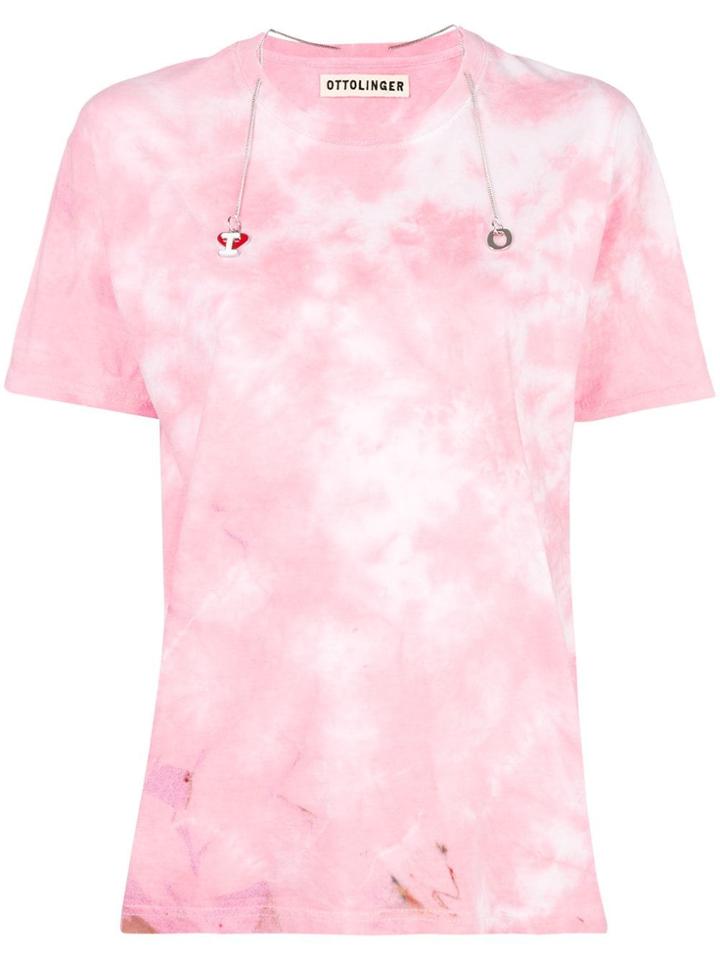 Ottolinger Tie Dye Print T-shirt - Pink & Purple