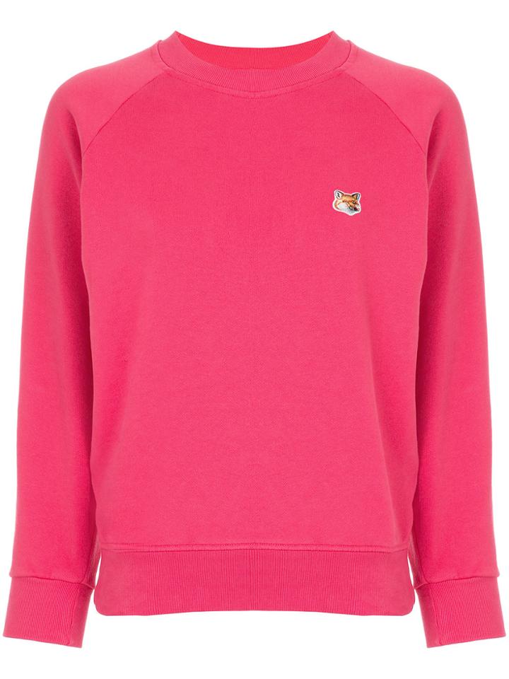 Maison Kitsuné Logo Patch Sweatshirt - Pink & Purple