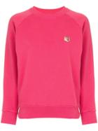 Maison Kitsuné Logo Patch Sweatshirt - Pink & Purple