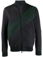 Fendi Ff Logo Zip-up Jacket - Blue