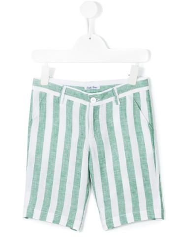 Little Bear - Striped Shorts - Kids - Linen/flax - 4 Yrs, White