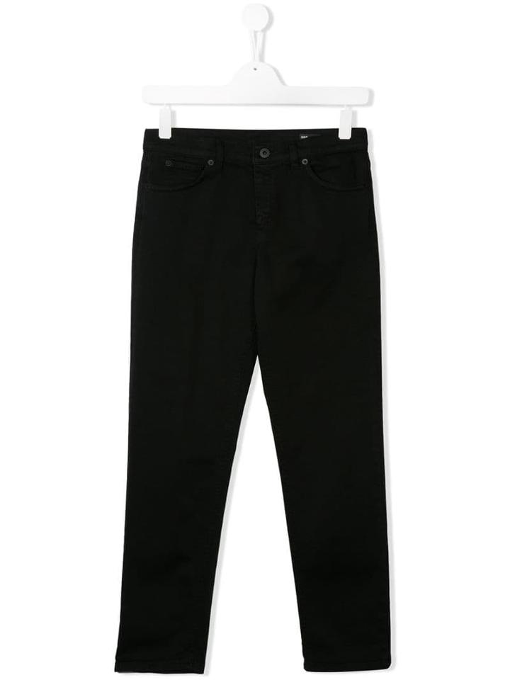 Dondup Kids Teen Slim-fit Denim Trousers - Black
