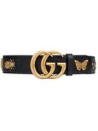 Gucci Leather Belt With Animal Studs - Black
