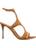 Sergio Rossi Embroidered High Heel Sandals