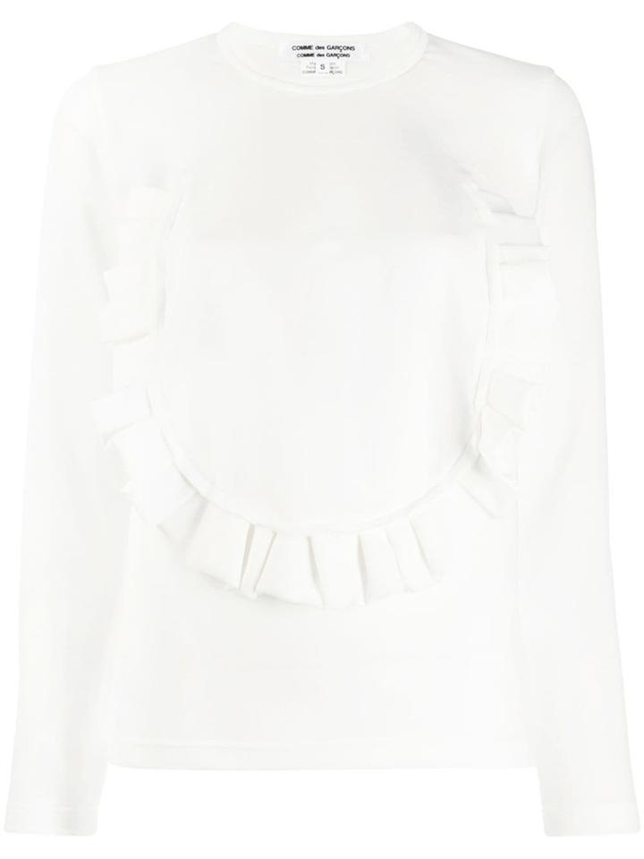 Comme Des Garçons Comme Des Garçons Ruffle-trimmed Top - White