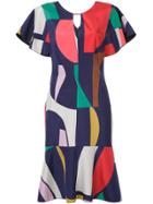 Ginger & Smart Geometric Print Flared Dress - Multicolour