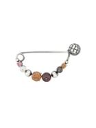 Bottega Veneta Embellished Brooch - Silver