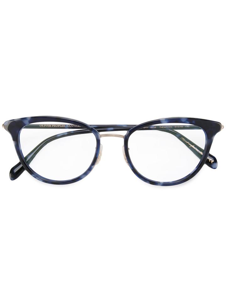 Oliver Peoples Theadora Glasses, Blue, Acetate/metal