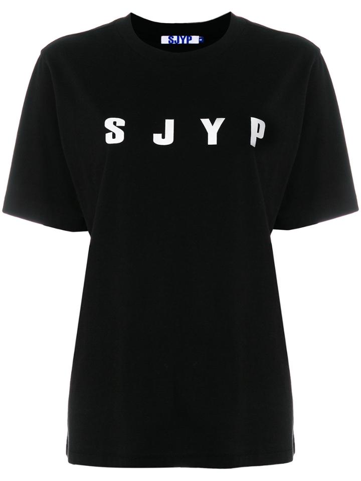 Sjyp Logo Print T-shirt - Black