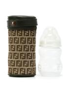 Fendi Kids - Logo Print Bottle Bag - Kids - Cotton/polyester/polyurethane - One Size, Brown