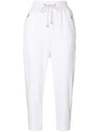 Peserico Cropped Track Pants - White