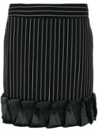 Giorgio Armani Vintage Striped Mini Skirt - Black