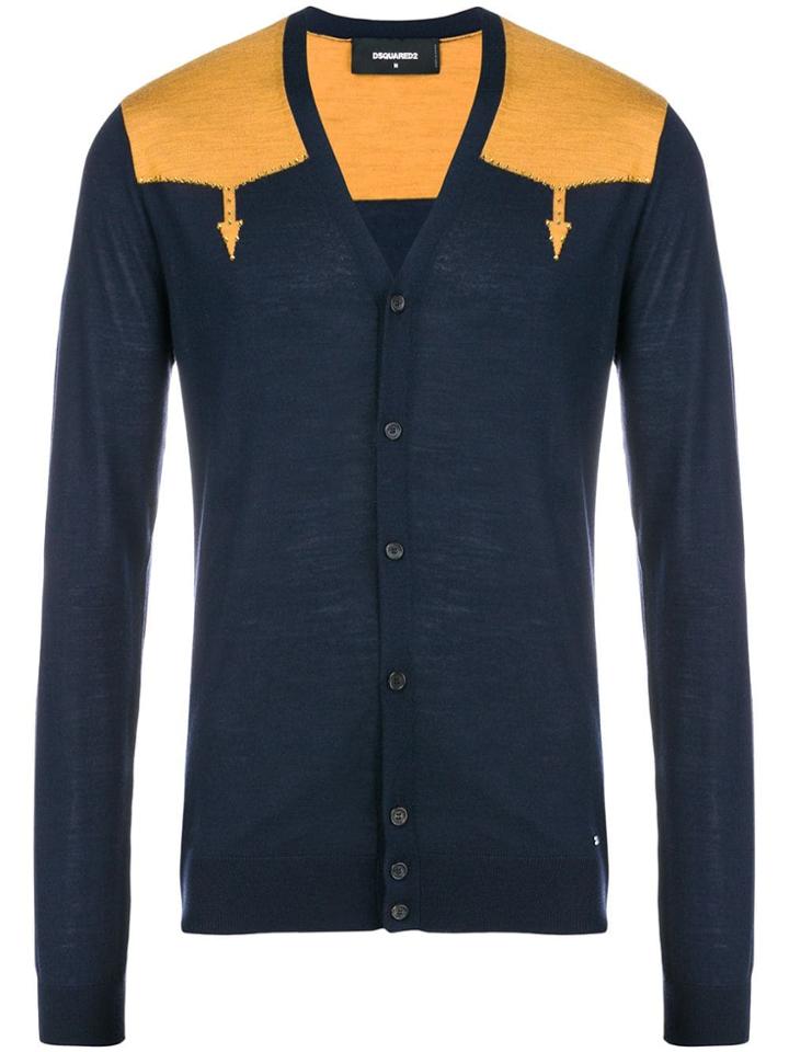 Dsquared2 V-neck Cardigan - Blue